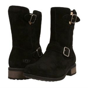 NWT UGG Chaney Suede Moto Boots